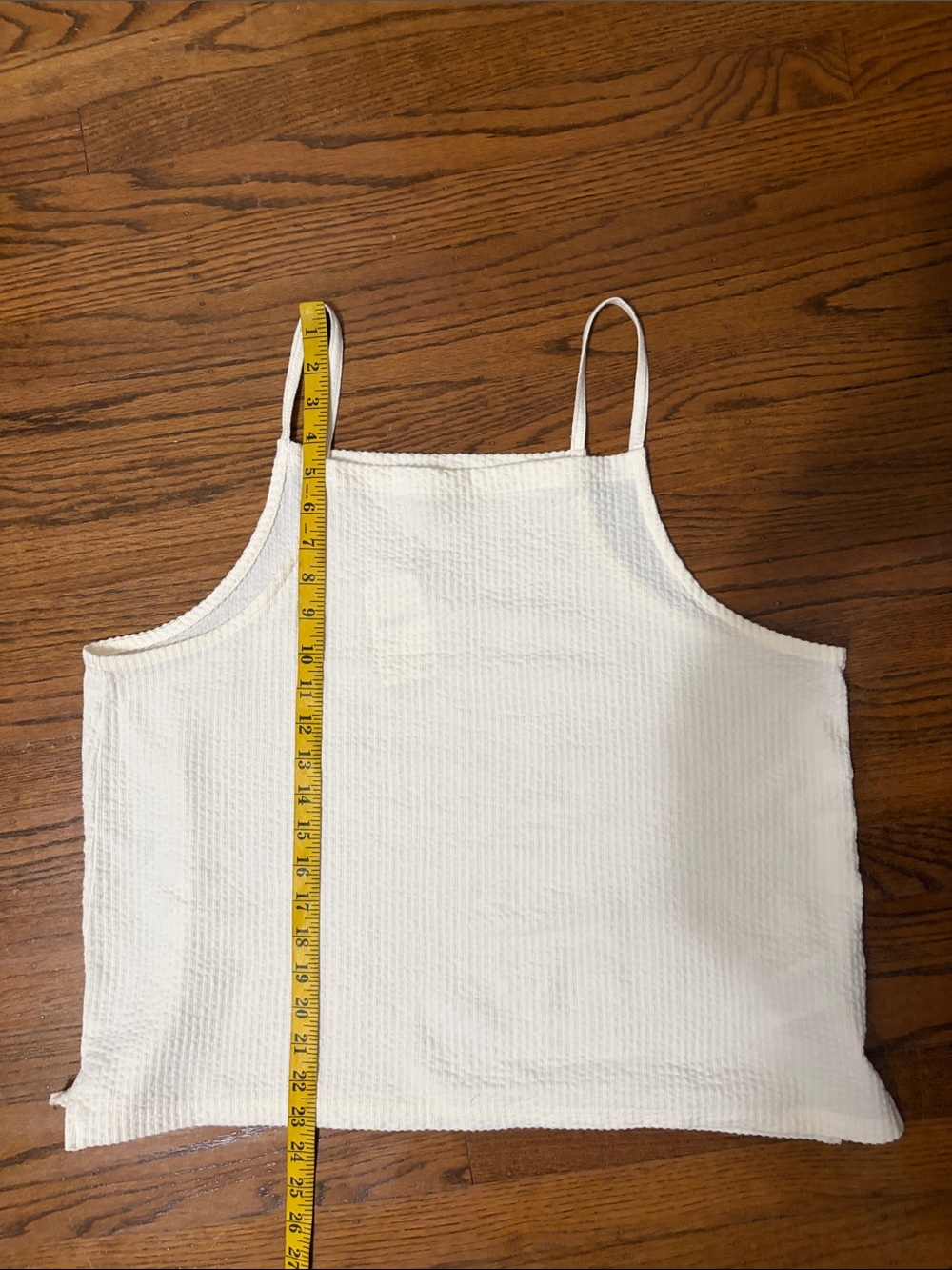 MADEWELL WHITE SLEEVELESS TEXTURAL SEERSUCKER APRON TANK TOP XL - Picture 10 of 10